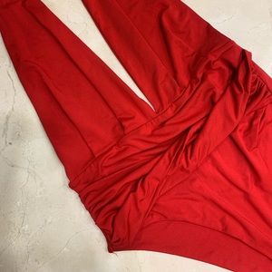 Multi-wear straps Red swimsuit
